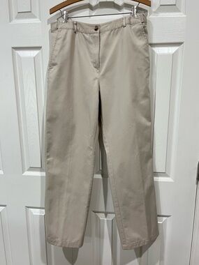 LL Bean Classic Fit Chino Straight Leg Khaki Pants Women’s 10